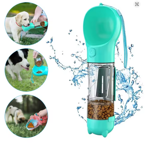 Botella canina Portatil 4 En 1 Multifuncional