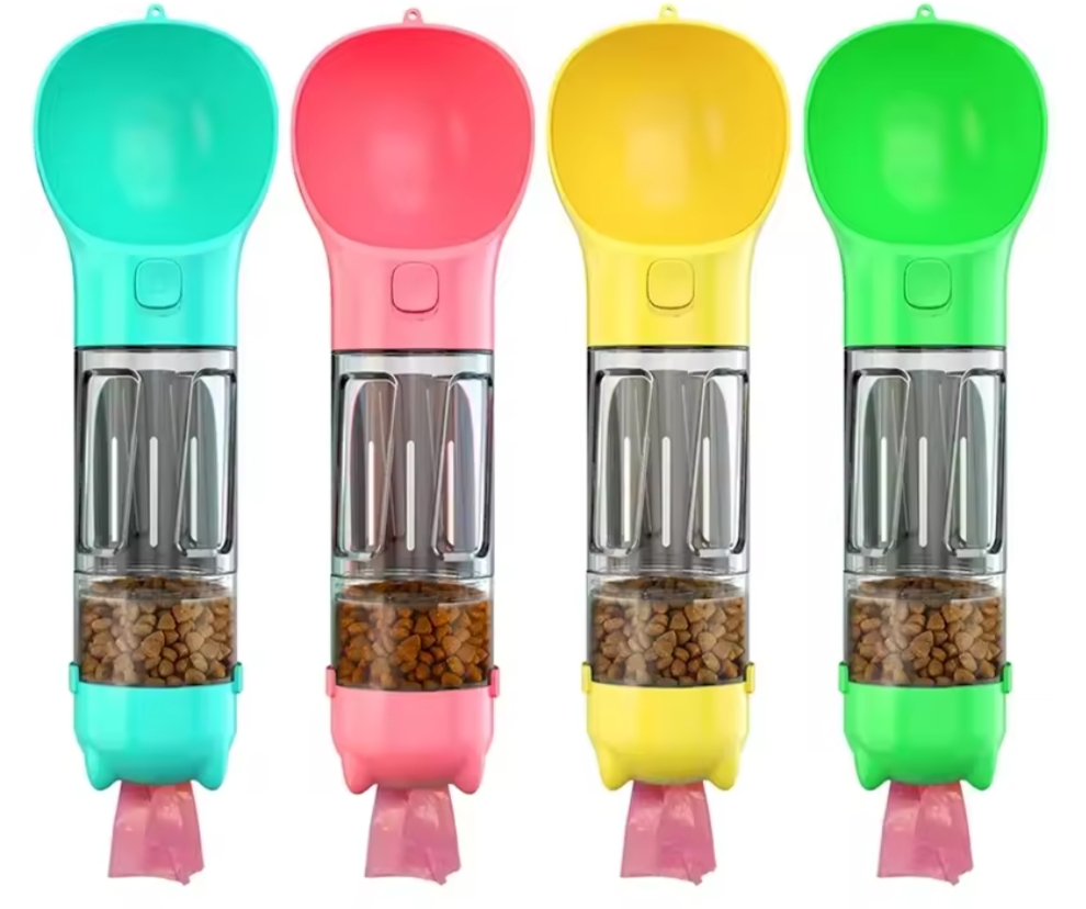 Botella canina Portatil 4 En 1 Multifuncional
